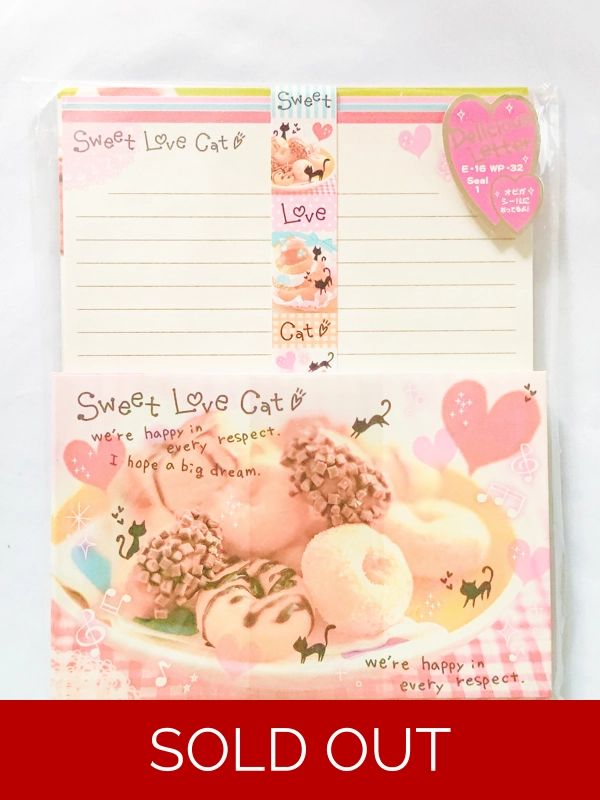Crux Sweet Love Cat Kawaii Letter Set